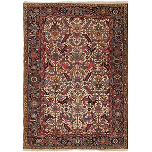 7' 2 x 10' Heriz Persian Rug