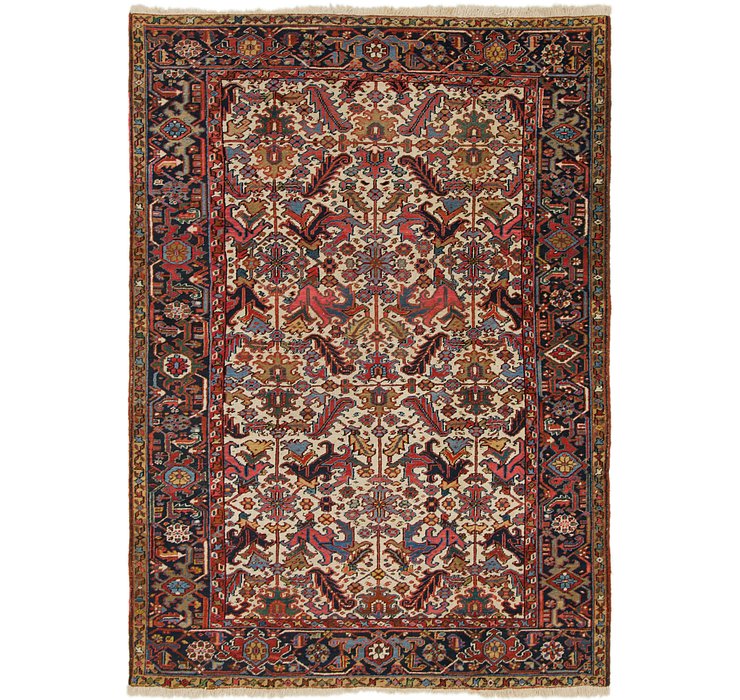 7' 2 x 10' Heriz Persian Rug