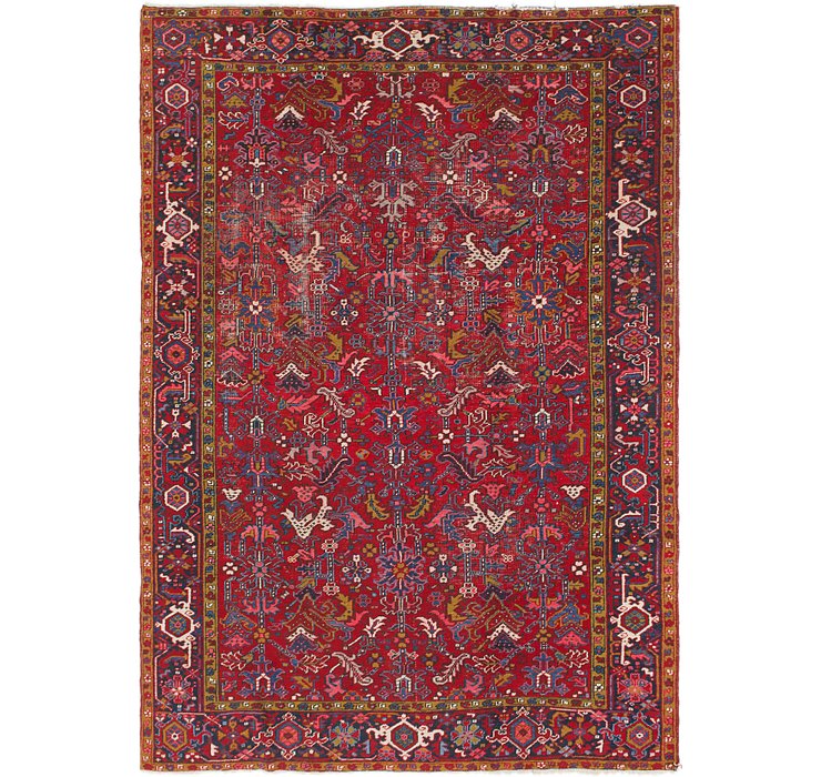 7' 9 x 11' Heriz Persian Rug
