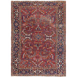 HandKnotted 7' 5 x 10' Heriz Persian Rug