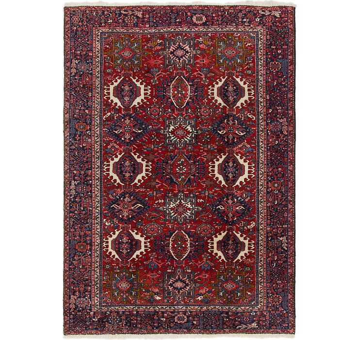 7' x 10' 2 Heriz Persian Rug