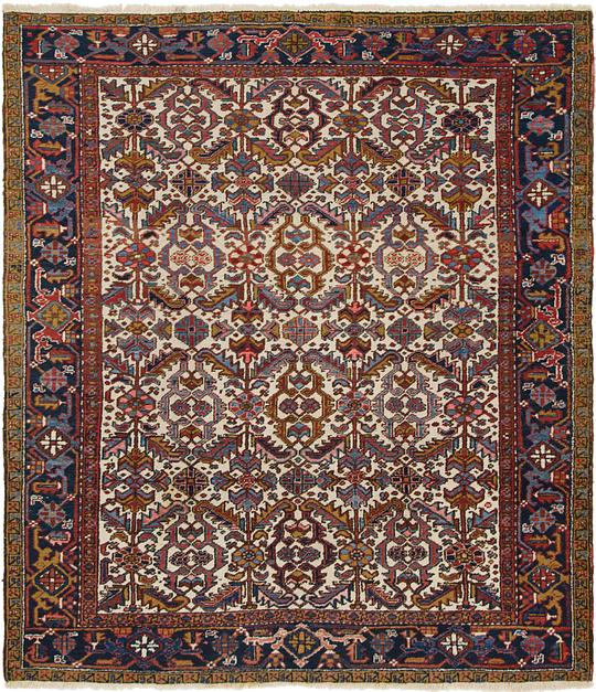 Ivory 7 9 X Heriz Persian Square Rug Rugs Erugs Main Image Of Rug