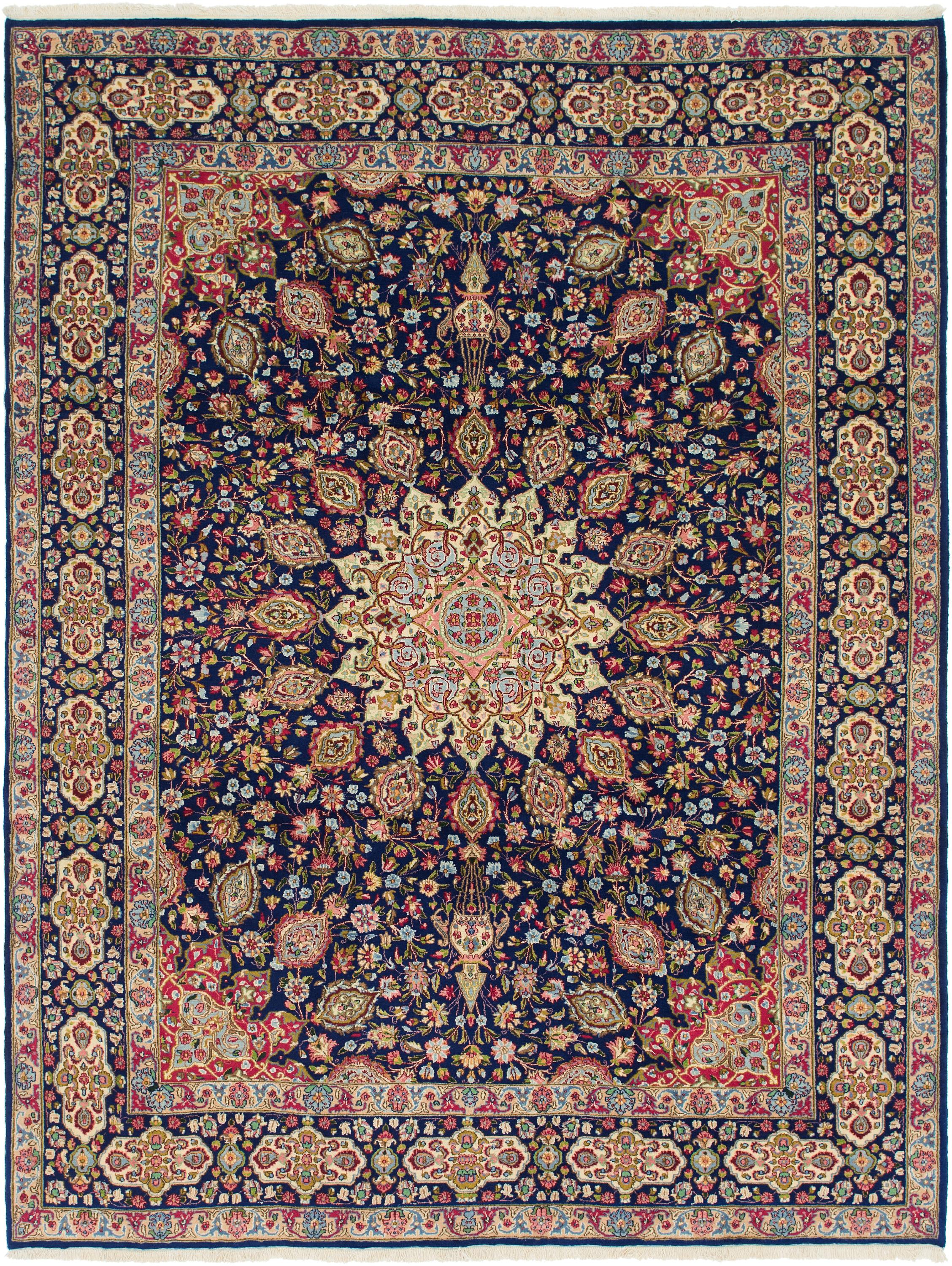 Navy Blue 8 10 X 11 Kerman Persian Rug Erugs