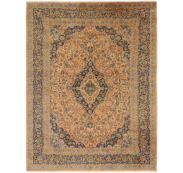 9' 10 x 13' 2 Kashan Persian Rug