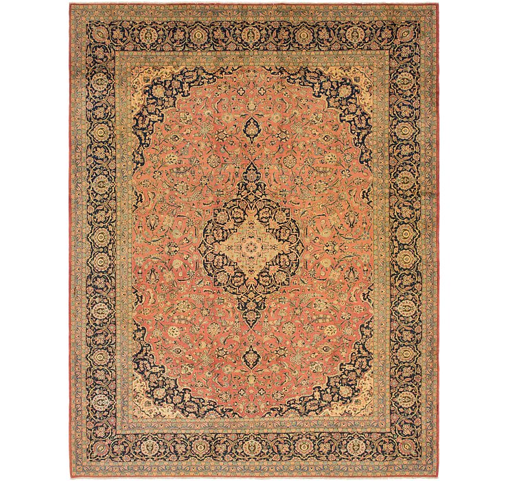 10' 9 x 14' Kashan Persian Rug