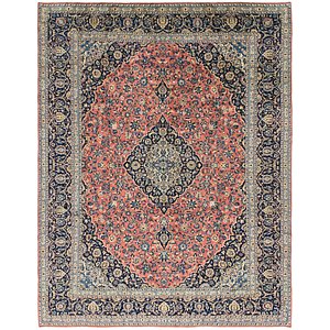 9' 8 x 12' 7 Kashan Persian Rug