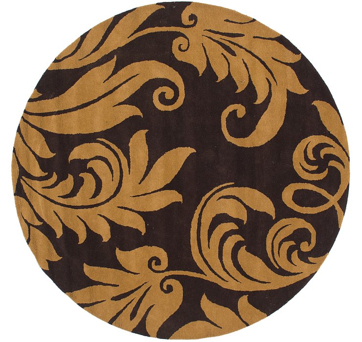 9' 10 x 9' 10 Floral Agra Round Rug
