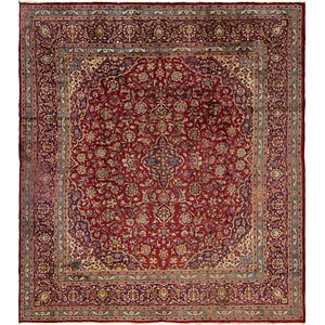 9' 8 x 10' 5 Mashad Persian Square Rug