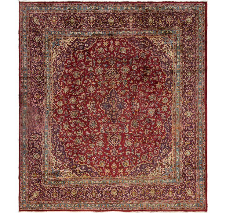 9' 8 x 10' 5 Mashad Persian Square Rug
