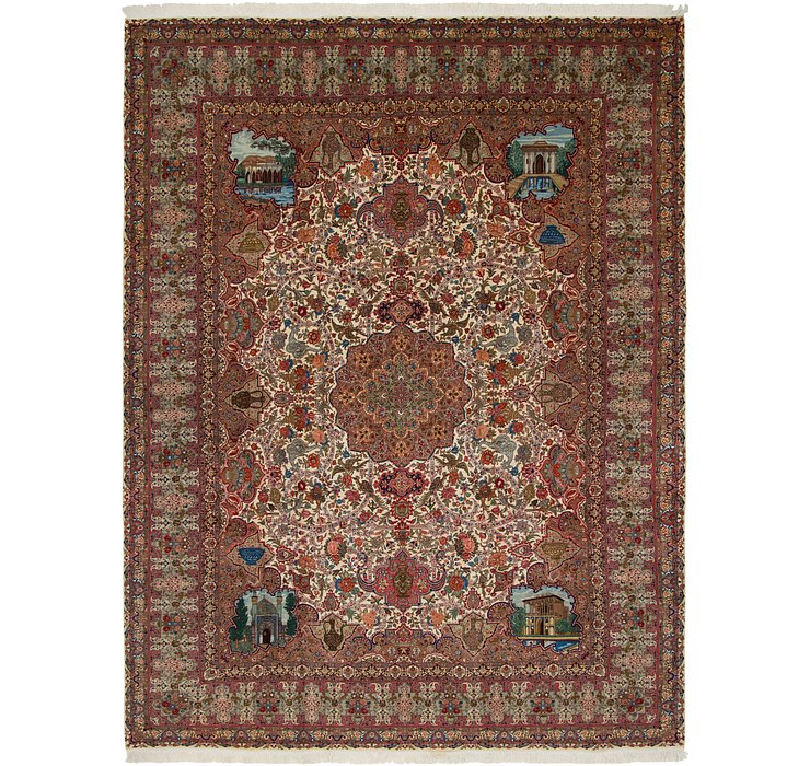 9' 9 x 12' 8 Tabriz Persian Rug