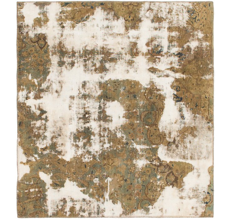 HandKnotted 4' 5 x 4' 10 Ultra Vintage Persian S...