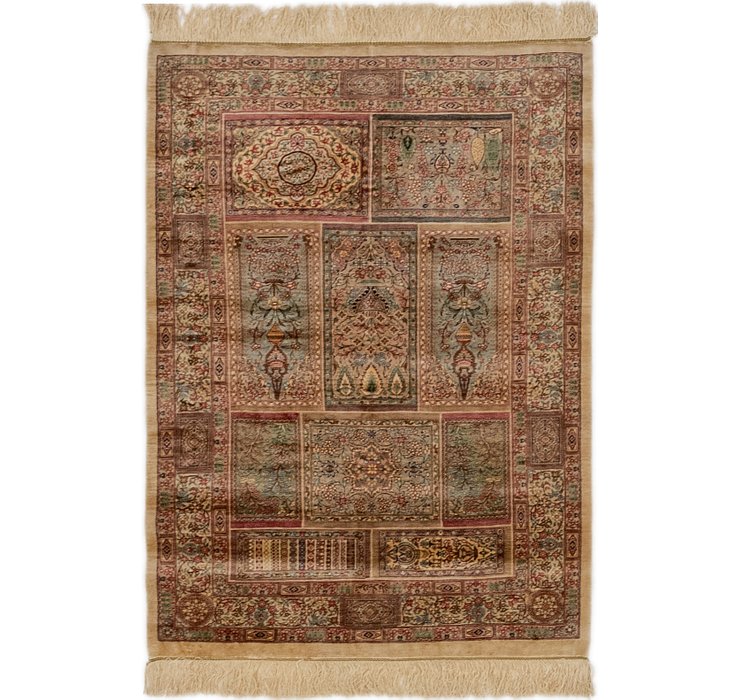 2' 7 x 3' 10 Qom Persian Rug