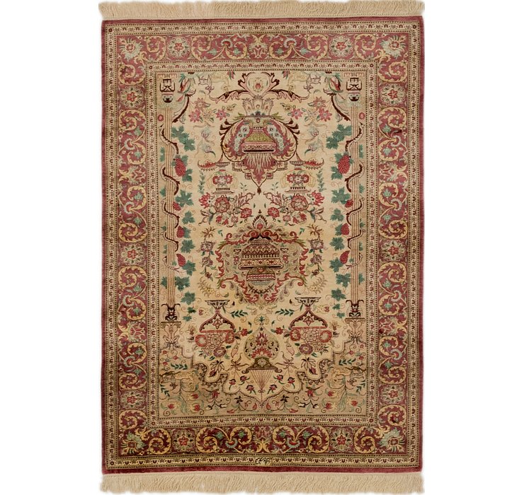 3' 3 x 4' 9 Qom Persian Rug