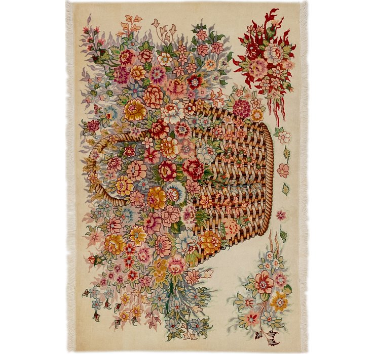 3' 2 x 4' 11 Tabriz Persian Rug