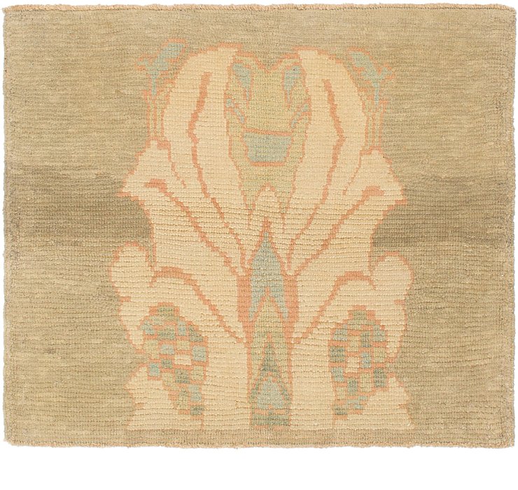 3' 7 x 4' Oushak Square Rug