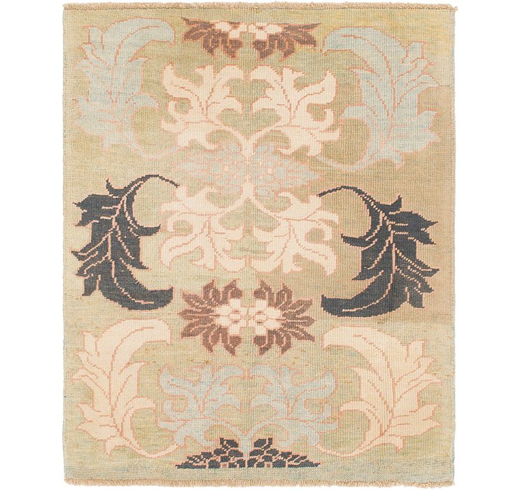 HandKnotted 4' 2 x 5' 3 Oushak Square Rug