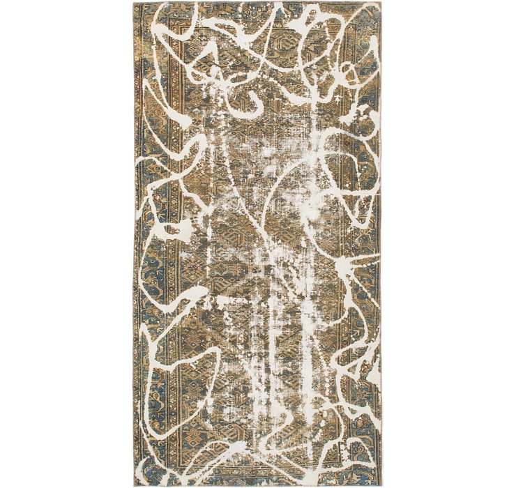 HandKnotted 4' 8 x 9' Ultra Vintage Persian Rug