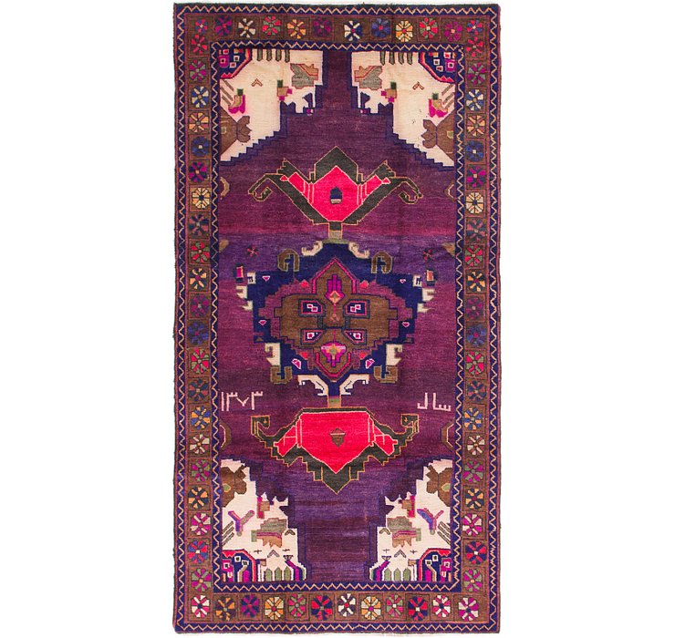 4' 10 x 9' 5 Shiraz Persian Runner Rug