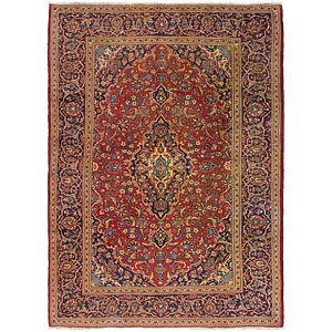 8' x 10' 9 Kashan Persian Rug