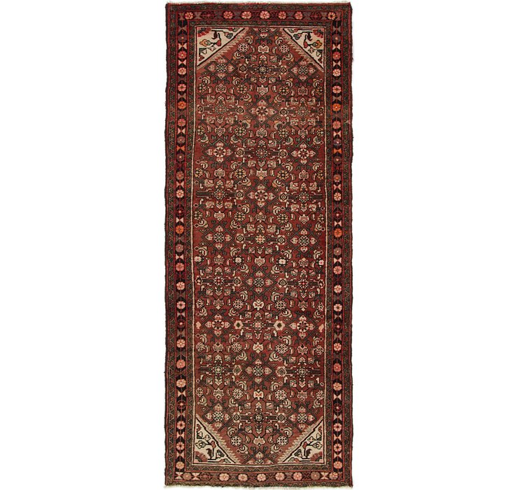 3' 8 x 9' 6 Hossainabad Persian Run...