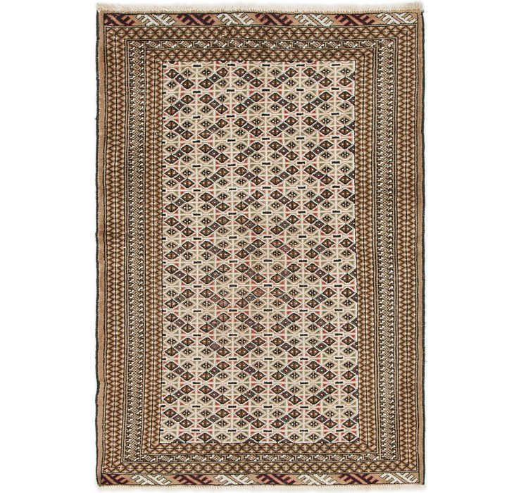 3' 4 x 4' 10 Bokhara Oriental Rug