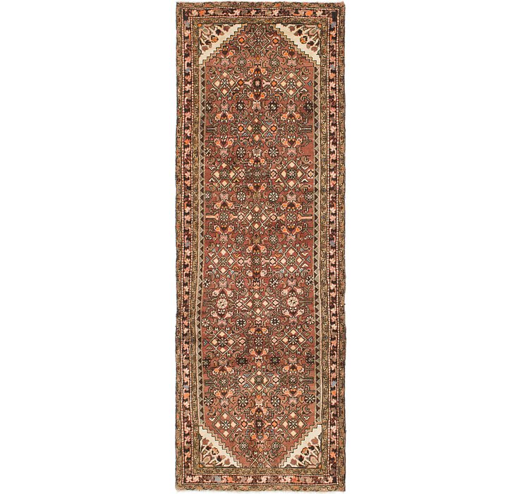 3' 5 x 9' 8 Hossainabad Persian Run...