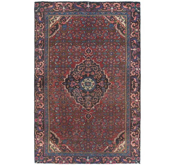4' x 6' 6 Hamedan Persian Rug