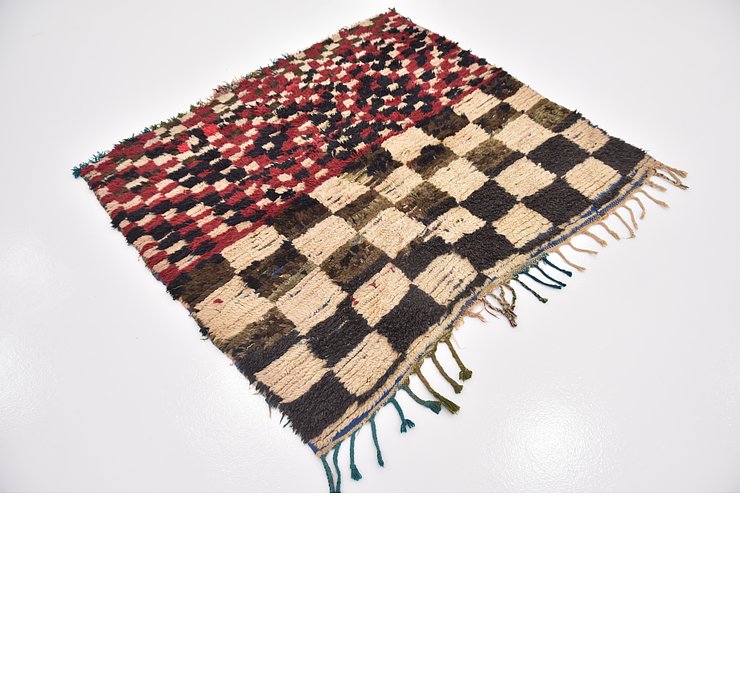 4' 9 x 5' 2 Moroccan Square Rug