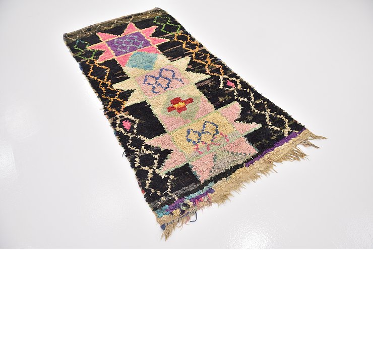 3' 7 x 7' 8 Moroccan Runner Rug