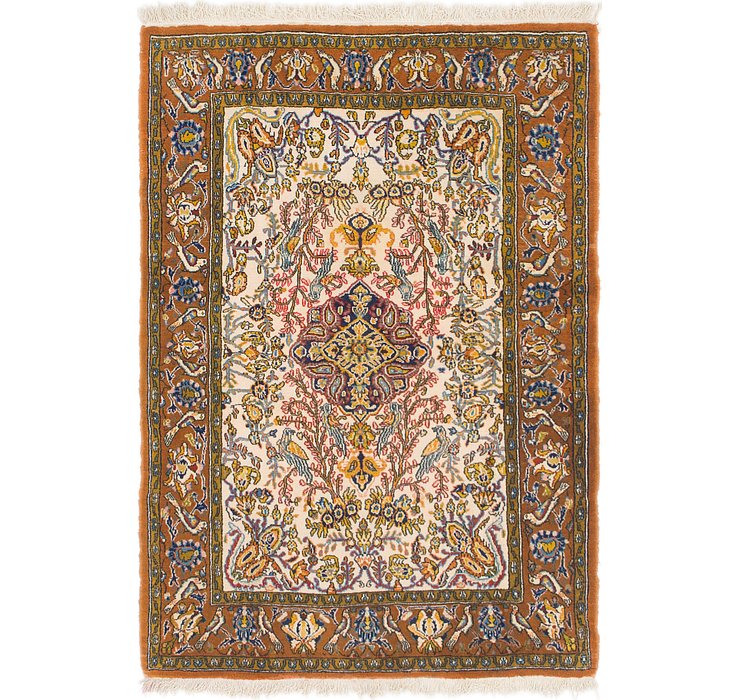 3' 7 x 5' 2 Qom Persian Rug