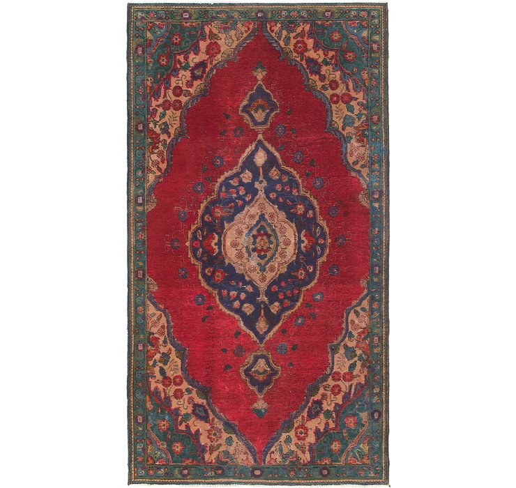 4' 5 x 8' Tabriz Persian Runner Rug