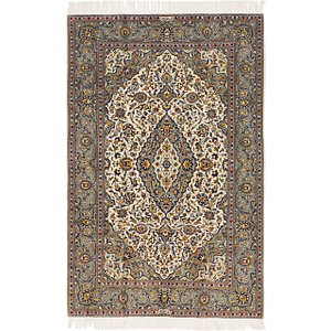4' 6 x 7' Kashan Persian Rug