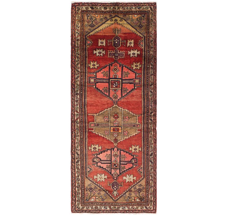 HandKnotted 3' 10 x 9' 9 Khamseh Persian Runner ...