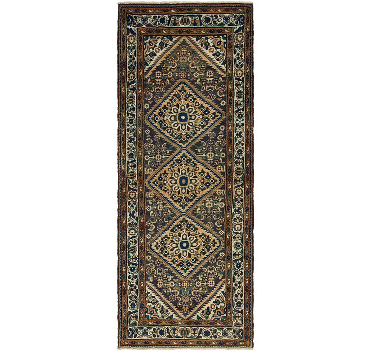 3' 9 x 9' 6 Hossainabad Persian Run...
