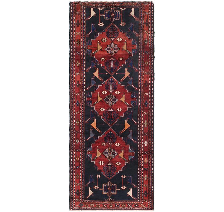 3' 8 x 9' 7 Senneh Persian Runner Rug