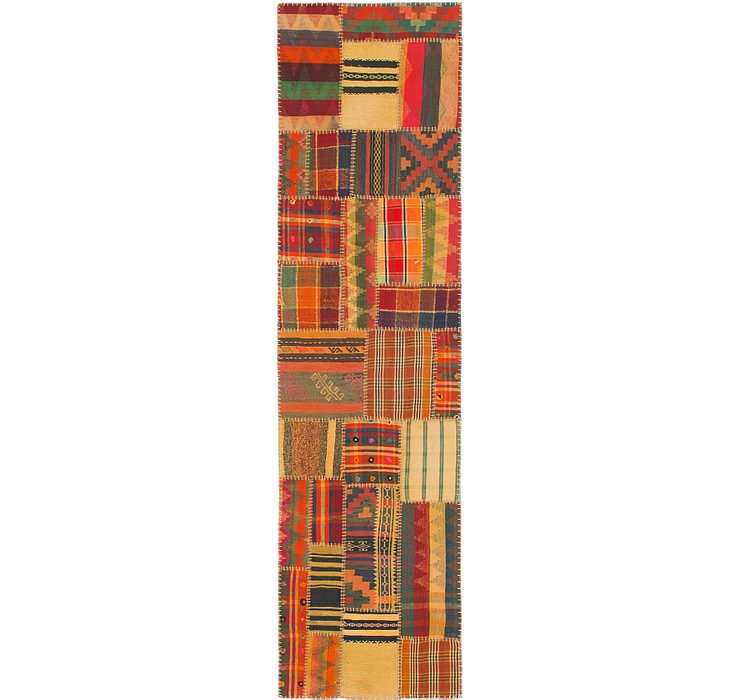 2' 8 x 10' 3 Kilim patchwork Runner ...