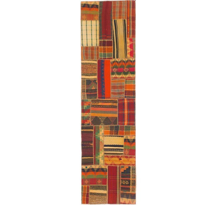 2' 8 x 10' Kilim patchwork Runner ...