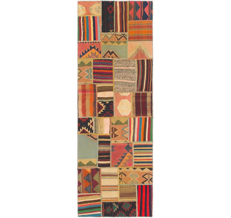 2' 10 x 8' 7 Kilim patchwork Runner ...