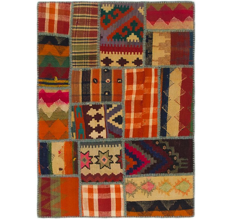 3' x 4' Kilim Patchwork Rug