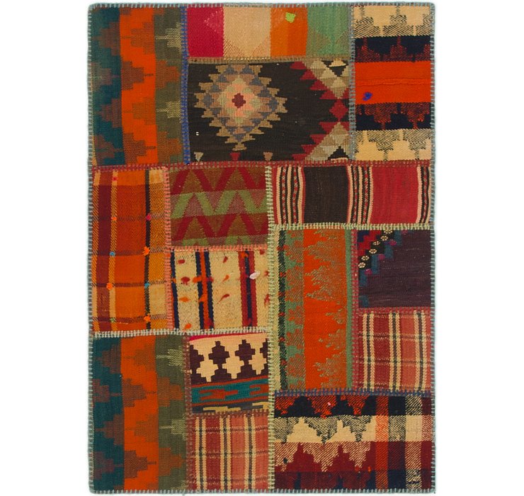 2' 9 x 4' Kilim Patchwork Rug