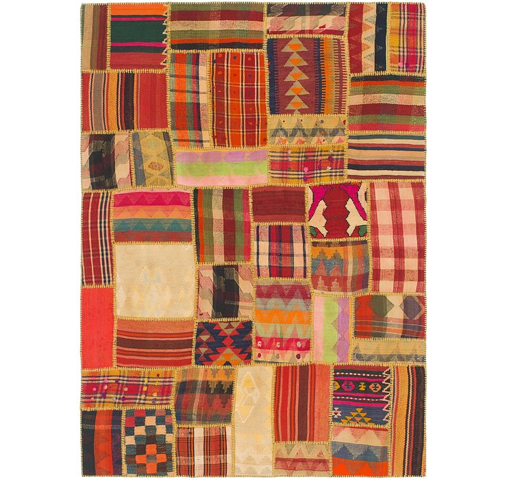 5' 9 x 8' Kilim Patchwork Rug