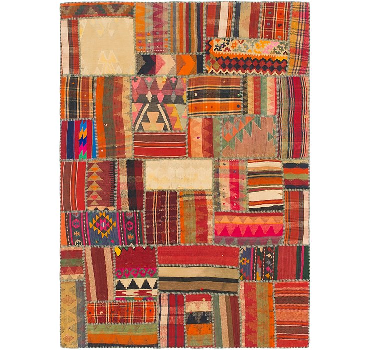 5' 10 x 8' 2 Kilim Patchwork Rug