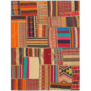 Unique Loom 5' 3 x 6' 9 Kilim Patchwork Rug