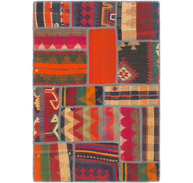 2' 10 x 4' 2 Kilim Patchwork Rug
