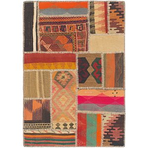 Unique Loom 2' 8 x 4' Kilim Patchwork Rug