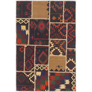 3' x 4' 6 Kilim Patchwork Rug