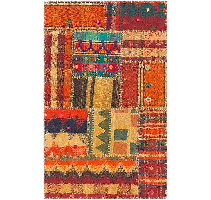 80cm x 130cm Kilim Patchwork Rug