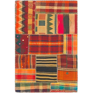 Unique Loom 3' x 4' 5 Kilim Patchwork Rug