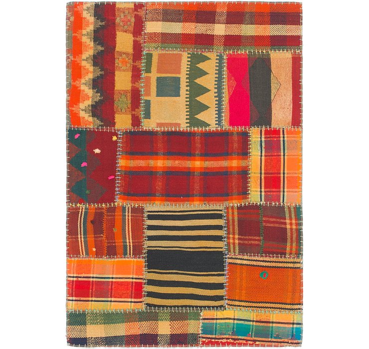 3' x 4' 5 Kilim Patchwork Rug