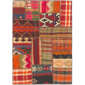2' 10 x 4' Kilim Patchwork Rug